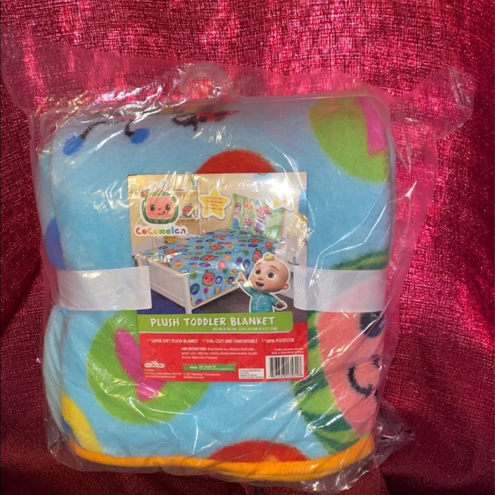 Cocomelon plush toddler blanket